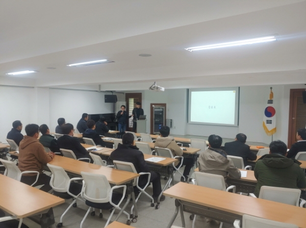 미이용 산림 바이오매스 적극 활용한다 (교육 사진)