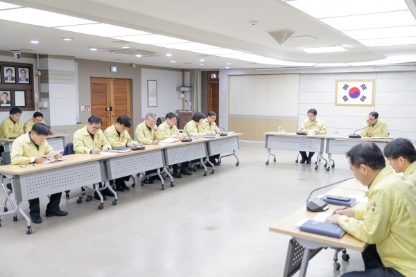 신종코로나바이러스 감염증 관련 아산시 긴급 대책회의 개최 모습