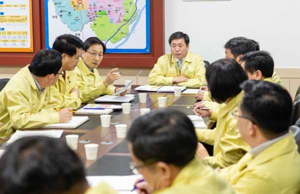 청양군, 신종 코로나바이러스 대책반 가동 회의 진행