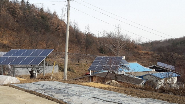 예산군 황새마을 태양광 설치 사진
