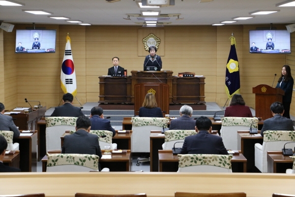 부여군의회 임시회 개회
