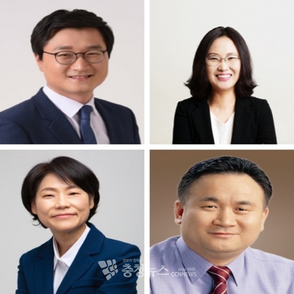 민주당 1차 경선 후보. (왼쪽 위 시계방향) 장철민, 정경수, 이상민, 김종남