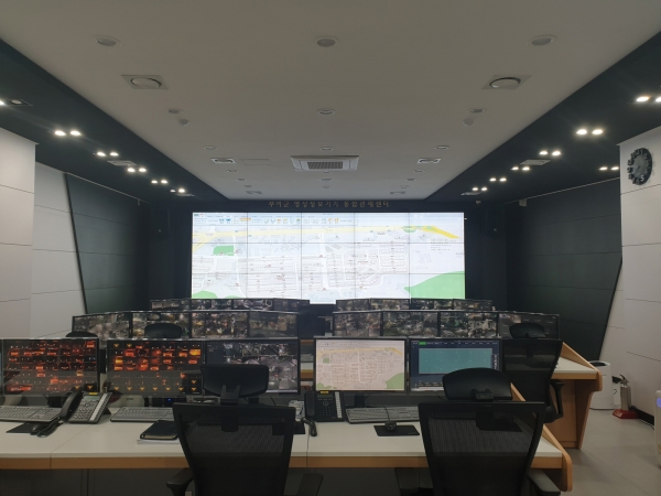 CCTV 통합관제센터 내부 전경