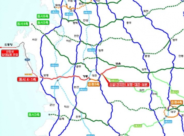 보령~대전~보은간 고속도로 건의안.