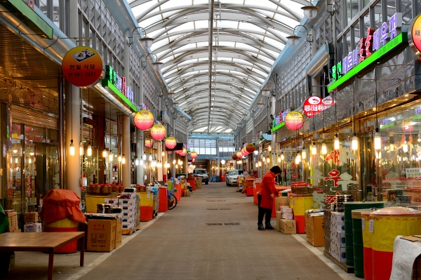 광천젓갈시장 상수도현대화사업 추진_(광천시장 전경)