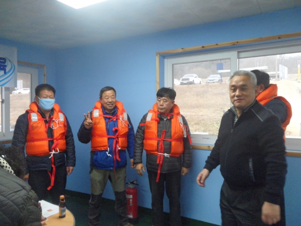 유람선 사업자 및 종사자 안전교육 장면