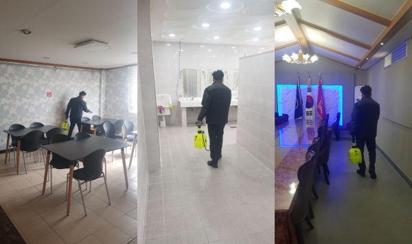 세종시가 인근 군부대에서 코로나19 대비 방역소독을 진행했다