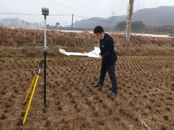 청양군 드론 활용한 지적재조사사업 추진