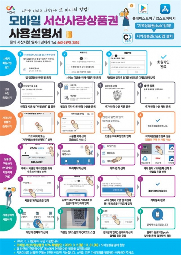 모바일서산사랑상품권 사용설명서