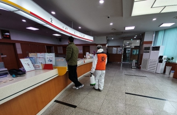 코로나19 차단 방역소독 활동 모습