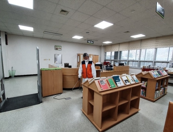 코로나19 차단 방역소독 활동 모습