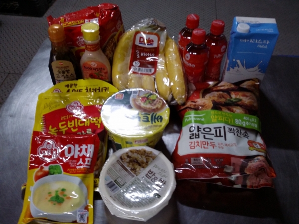 아산시기초푸드뱅크 지원 물품 예시 사진             (지원물품은 기초푸드뱅크 수급 상황에 따라 변동될 수 있음)
