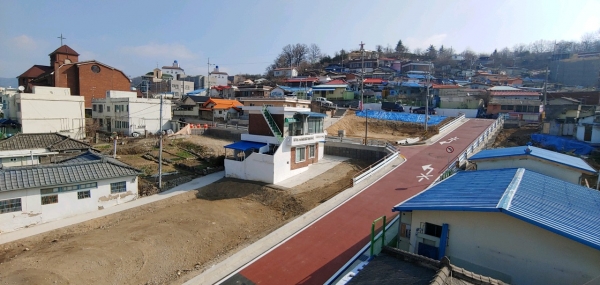 대동3구역 주거환경개선사업 도로 개설 현장 사진
