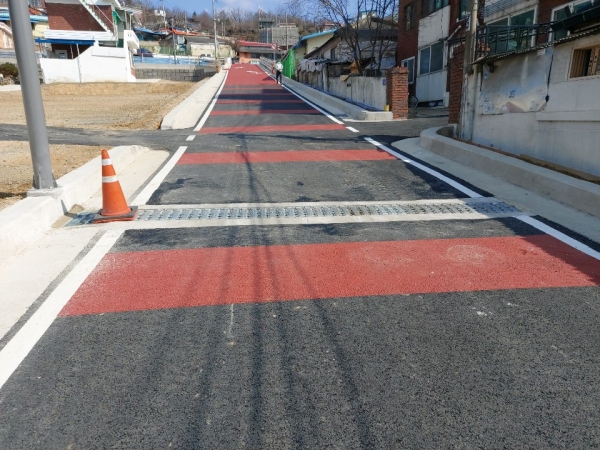 대동3구역 주거환경개선사업 도로 개설 현장 사진