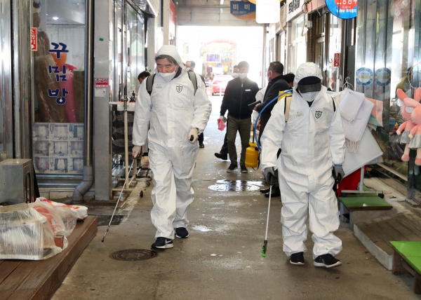 일제 방역소독의 날 운영(방역에 참여한 김동일 보령시장)