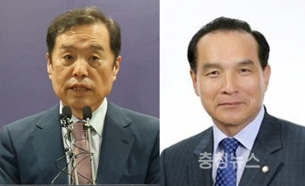 (왼쪽부터) 미래통합당 김병준 전 자유한국당 비대위원장, 김중로 의원