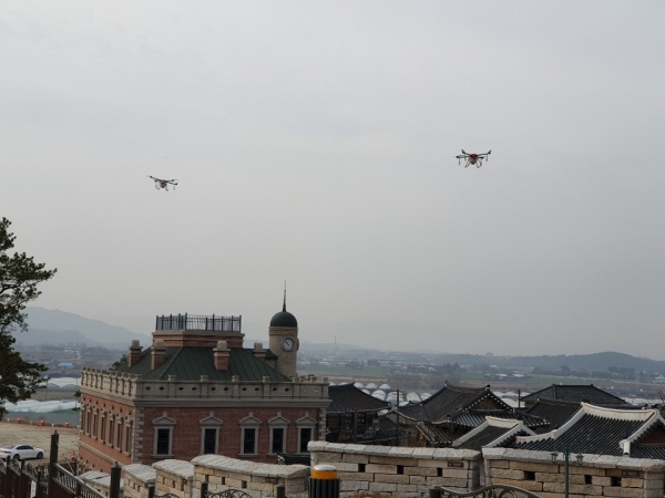 드론방역 실시 모습