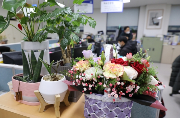 꽃 소비 촉진(사무실 꽃 구매).