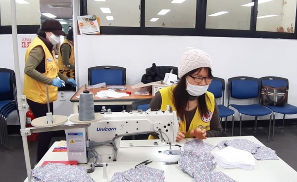 공주 봉사단체 면마스크 제작