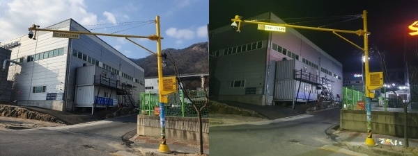 방범용 CCTV 주간모습, 야간모습