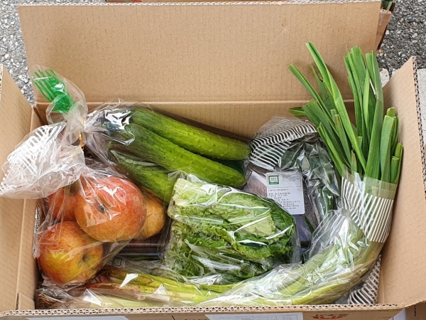 공주 학교급식 농산물 구매행사 모습