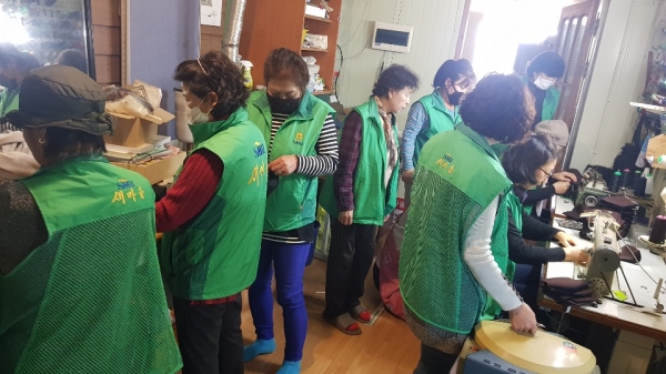 고대면 면마스크 제작 사진