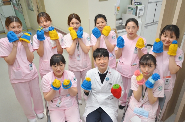 건양대병원 사랑나누리봉사단 신생아실 간호사.