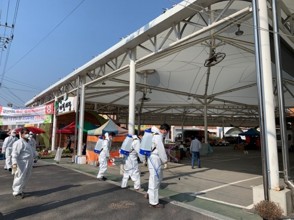 금산군의회 코로나19 예방 방역소독활동 전개