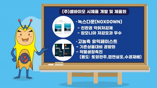 한국서부발전 사내벤처 셀바이오에서 개발한친환경 제품 및 자원순환 시스템에 대한 설명자료
