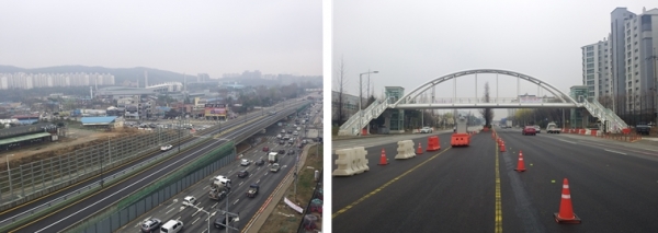 운동장사거리 번영로 고가차도 개통