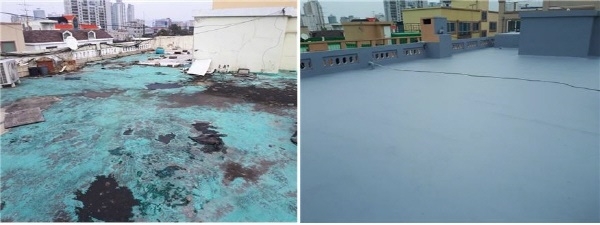 지난해 ‘노후공동주택 지원사업’을 통해 개선된 공동주택 공용시설의 사업 전·후 사진