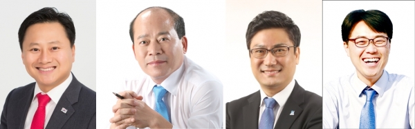 (왼쪽부터) 이은상, 육종영, 배성민, 정병인 천안시의원
