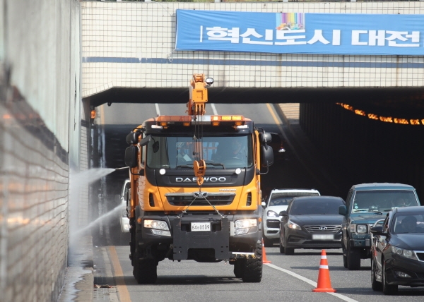 지하차도 새척작업