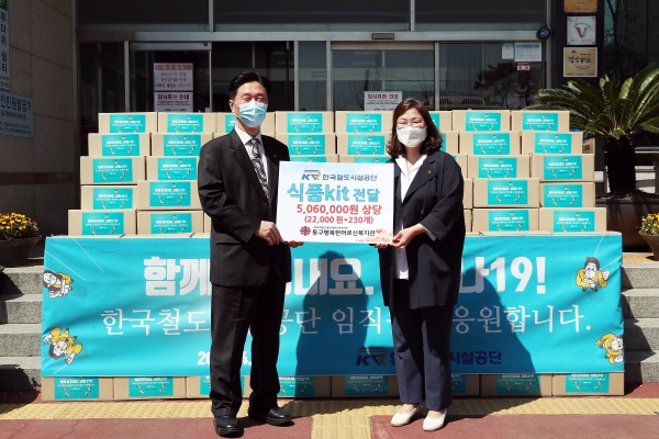 철도공단, 취약계층 지원 ‘사랑의 식품꾸러미’ 전달