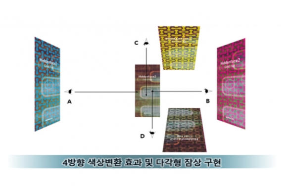 화장품 마스크팩 등 라벨, 패키지에 적용된 엠보싱잠상