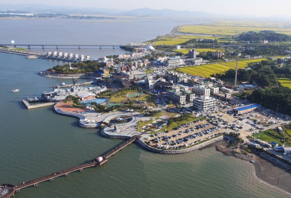 삽교호 전경 항공사진