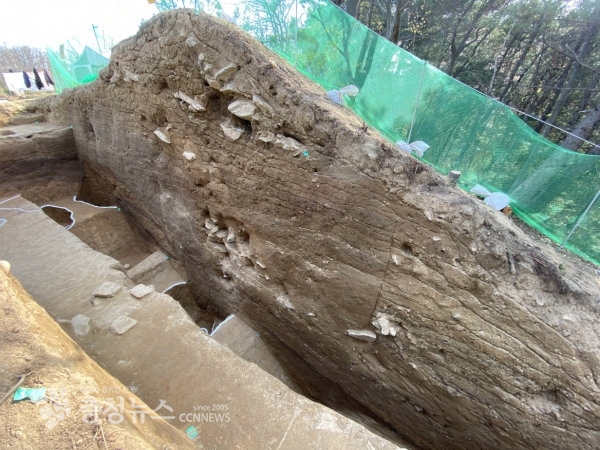 예산산성 북벽 다짐모습