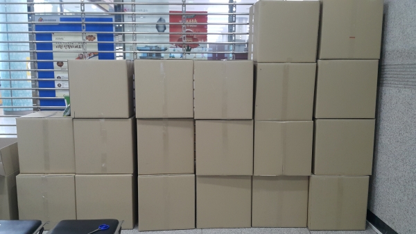 천안시가 지역사회 통합돌봄 선도사업 대상자들에게 전달한 콩나물 키우기 세트.