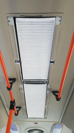 천안 시내버스에 설치한 공기정화 필터