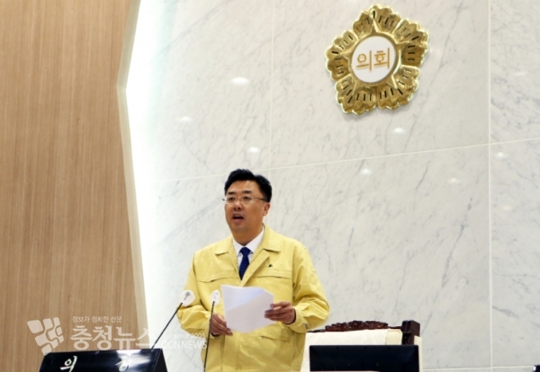 개회사 하는 김기재 당진시의회 의장 / 충청뉴스 최형순 기자