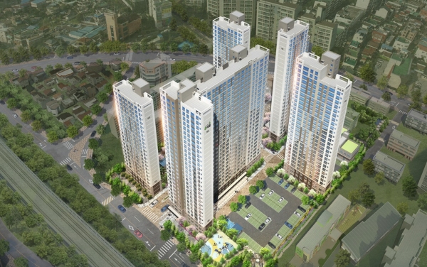 대전을 대표하는 향토건설사인 다우건설이 8일 분양을 시작하는 대전 동구 다우 갤러리 휴리움 조감도.