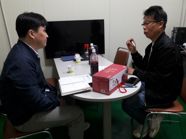 농식품가공사업체(해당비농원) 컨설팅 장면