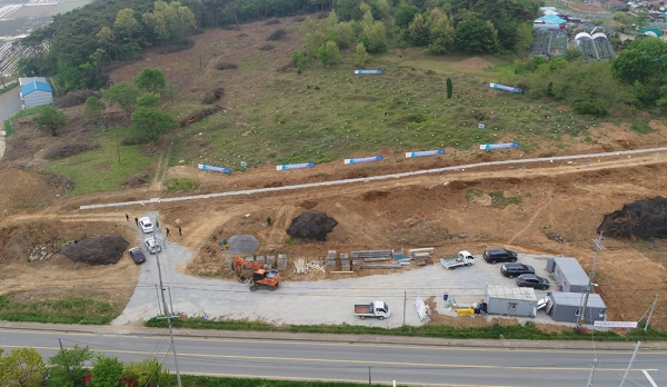 석남동 공동묘지 환경정비사업 대상지 항공촬영