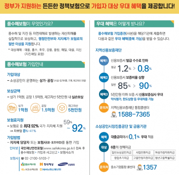 풍수해보험 안내 전단지