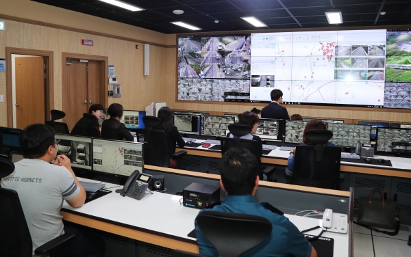 당진시 CCTV통합관제센터 내부