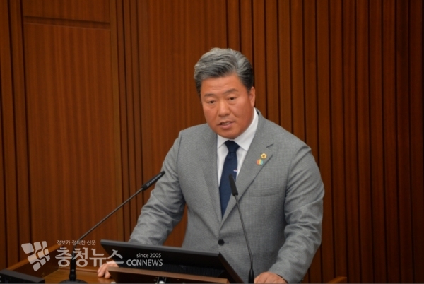 5분 발언하는 차성호 세종시의회 의원 / 충청뉴스 최형순 기자