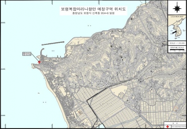 보령복합 마리나항만 예정구역 위치도