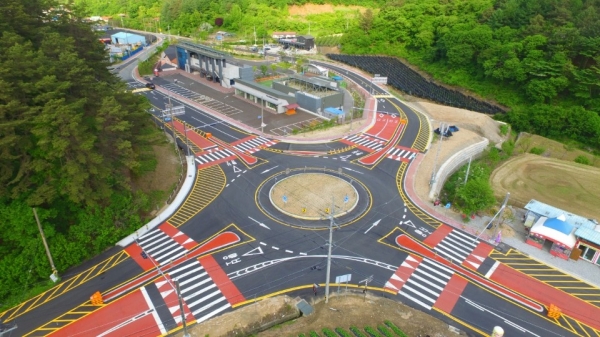 금산군 진산네거리 회전교차로 준공