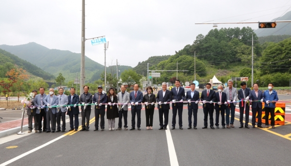 진산네거리 회전교차로 준공식 모습