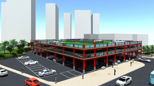 제2청사 옆 동부전통시장 공영주차장 대상지로 선정 (조감도)